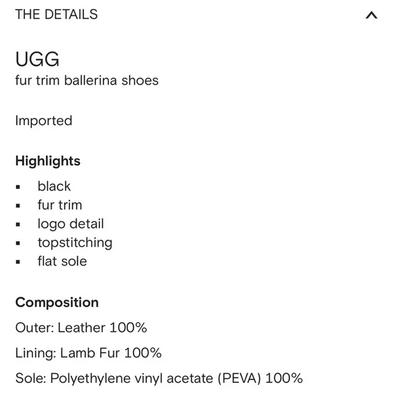 NEW UGG Zora leather ballet flat - Picture 5 of 8